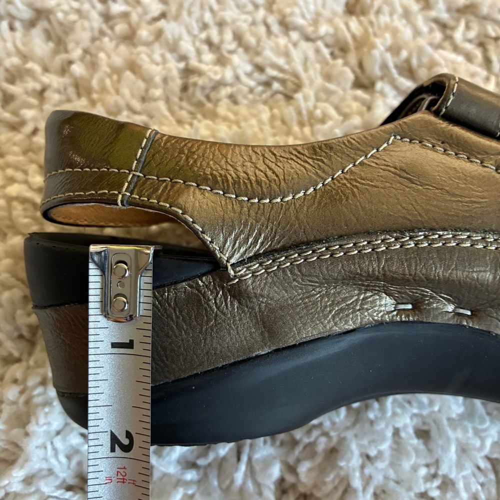 Wolky Bronze Metallic Leather Mary Jane Clogs Women's EU 39 US 8 Walking Comfort - Picture 7 of 7